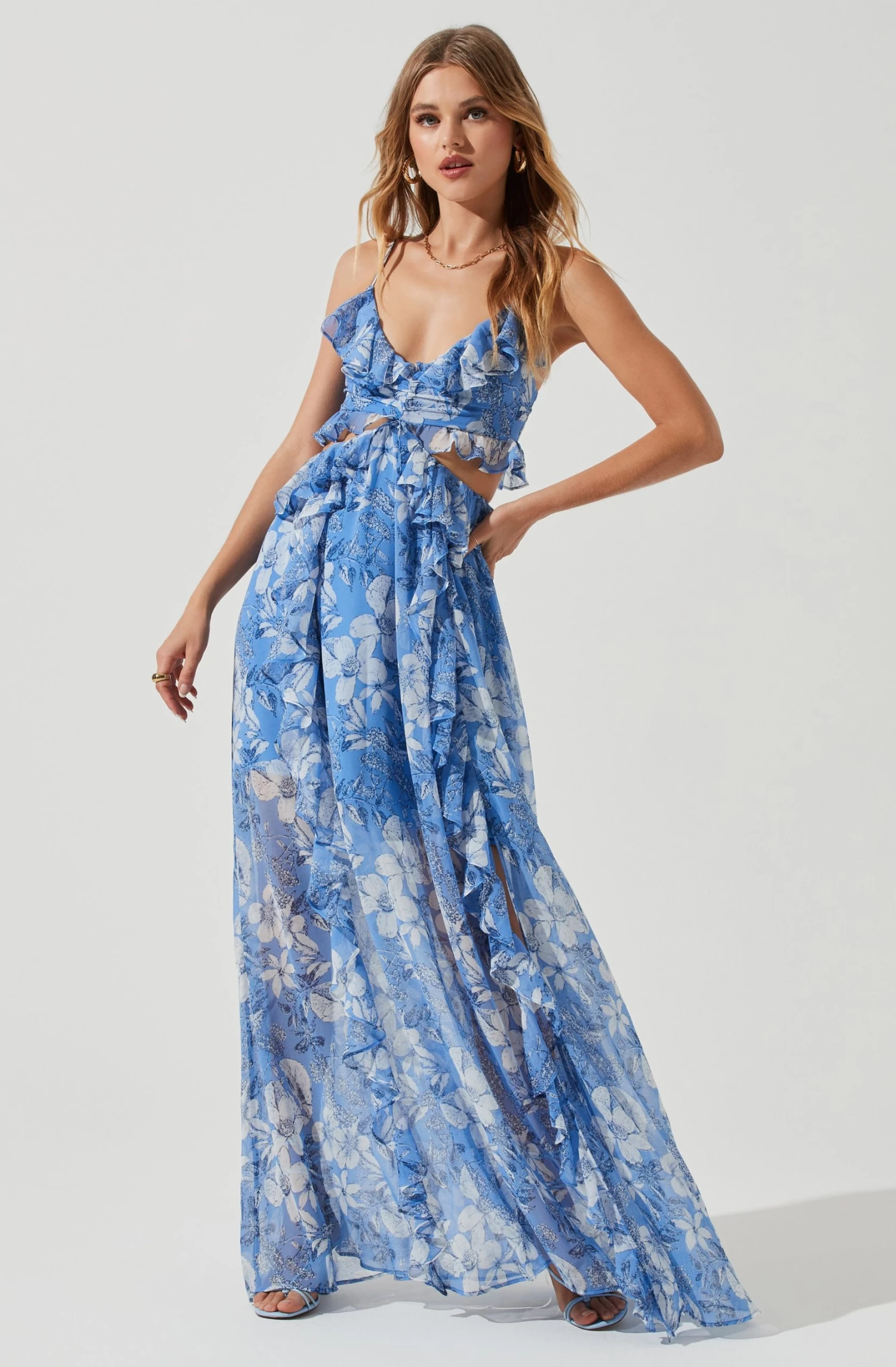 Palace Floral Cutout Ruffle Maxi Dress 7 Palace Floral Cutout Ruffle Maxi Dress - Image 7