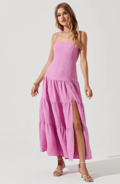 Temecula Square Neck Cutout Tiered Midi Dress 14 Temecula Square Neck Cutout Tiered Midi Dress -ASTR the Label Store ACDR101254 PINKORCHID 0612 scaled