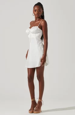 Ellison Satin Sweetheart Mini Dress -ASTR the Label Store ACDR101338 WHITE 1 scaled