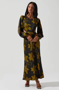 Featured Products 19 Quinn Floral Cutout Midi Dress