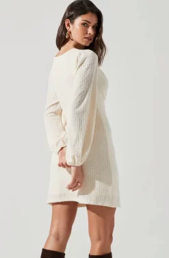 Talani Knit Mini Dress -ASTR the Label Store ACDR101360 CREAM 2111 scaled