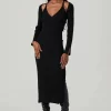 Abella Cutout Long Sleeve Midi Dress