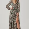 Francesca Floral Open Back Maxi Dress