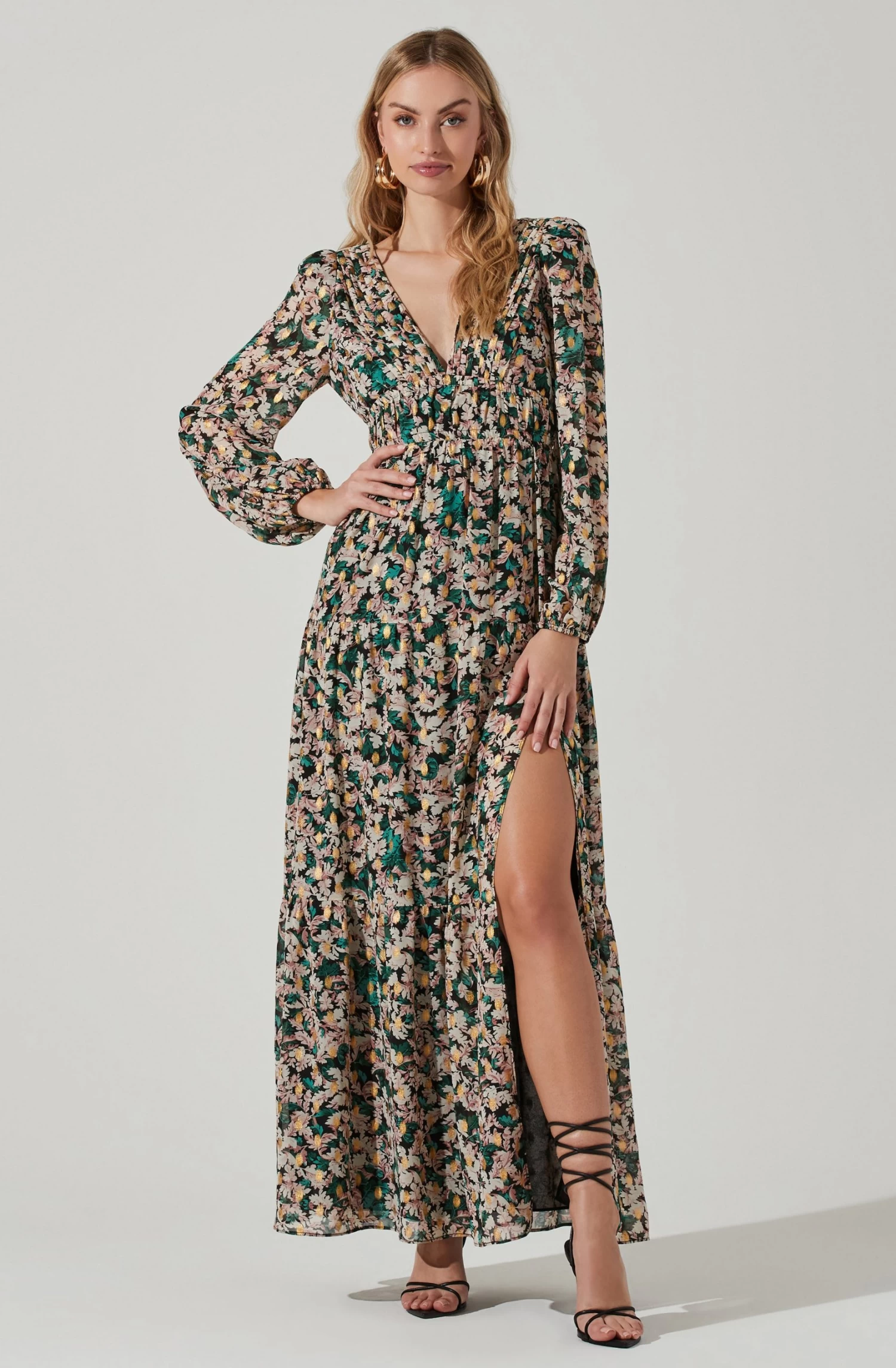 Francesca Floral Open Back Maxi Dress 1 Francesca Floral Open Back Maxi Dress