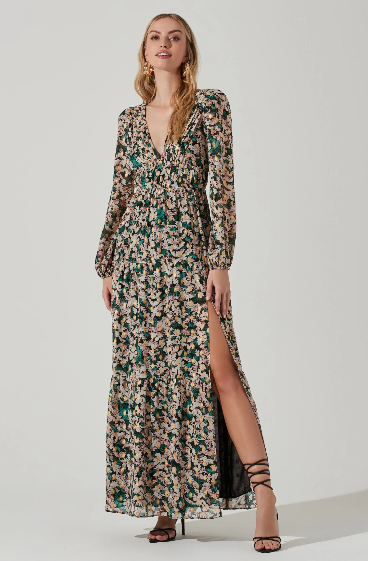 Francesca Floral Open Back Maxi Dress 4 Francesca Floral Open Back Maxi Dress - Image 4