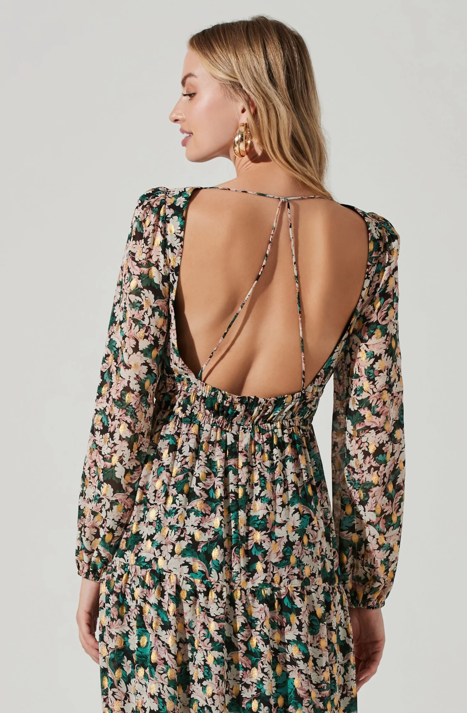Francesca Floral Open Back Maxi Dress 2 Francesca Floral Open Back Maxi Dress - Image 2