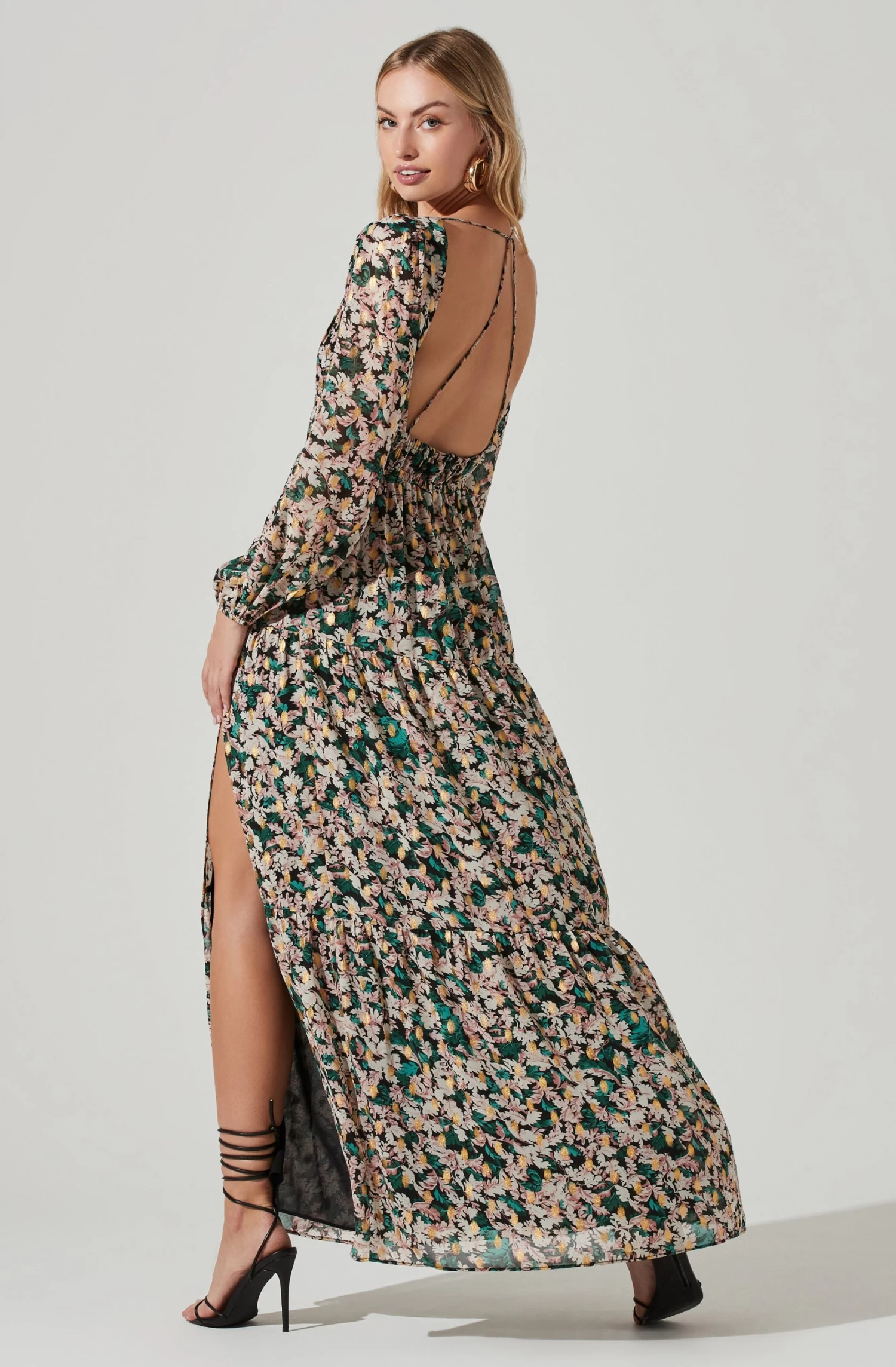 Francesca Floral Open Back Maxi Dress 5 Francesca Floral Open Back Maxi Dress - Image 5