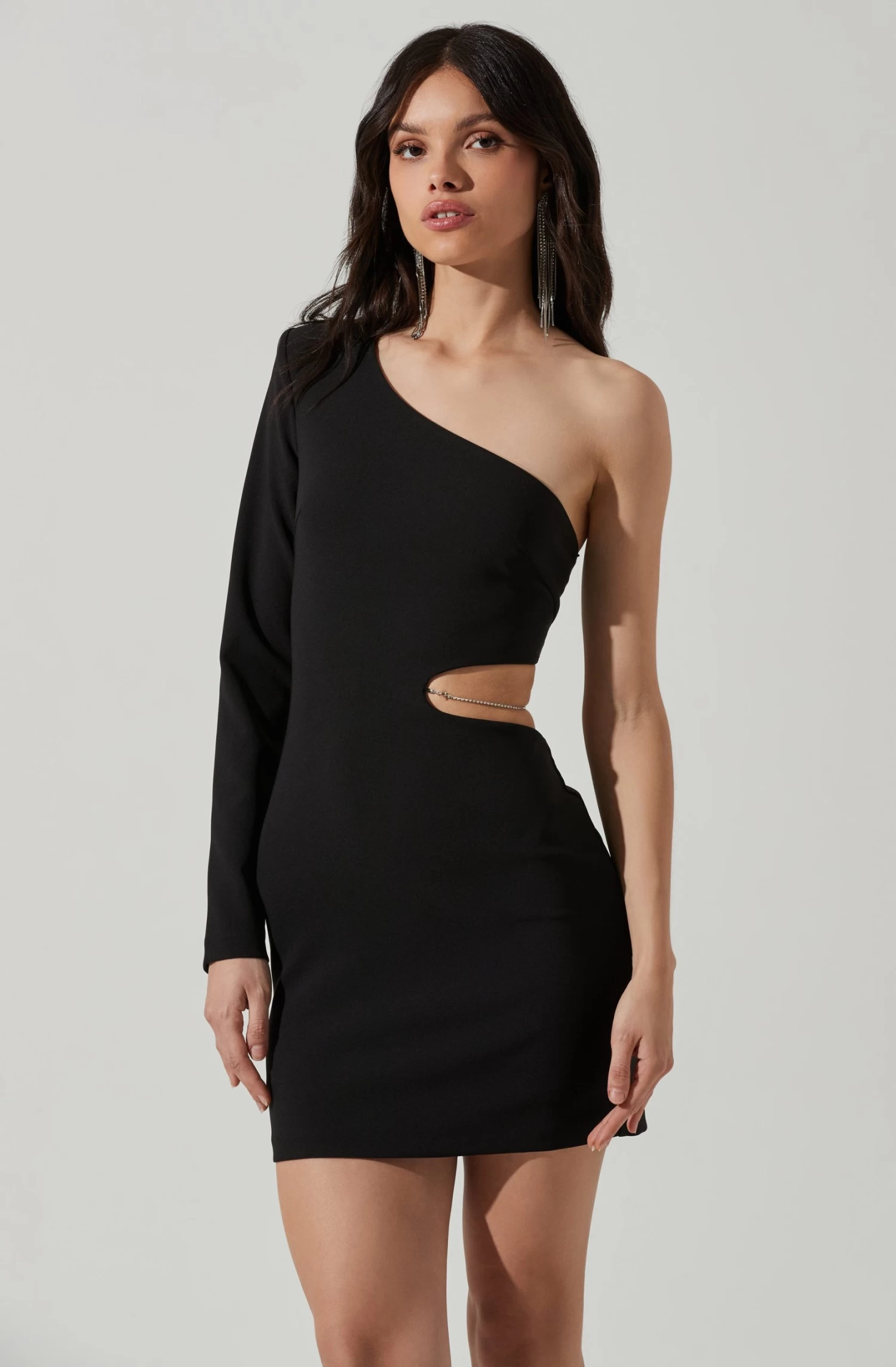 Lavinia Cutout One Shoulder Mini Dress 2 Lavinia Cutout One Shoulder Mini Dress - Image 2