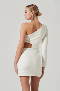 Lavinia Cutout One Shoulder Mini Dress 23 Lavinia Cutout One Shoulder Mini Dress -ASTR the Label Store ACDR101402 OFFWHITE 4 scaled