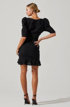 Loiza Ruched Mini Dress 9 Loiza Ruched Mini Dress -ASTR the Label Store ACDR101456 BLACK 5 scaled
