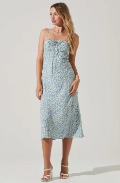 Maritza Floral Smocked Midi Dress -ASTR the Label Store ACDR101529 BLUEMULTI 1 scaled