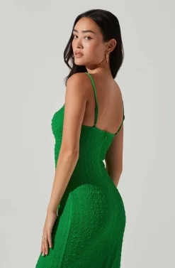 Signy Textured Midi Dress -ASTR the Label Store ACDR101570L GREEN 3 scaled