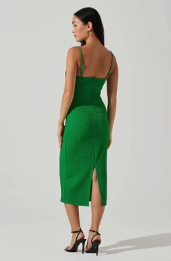 Signy Textured Midi Dress -ASTR the Label Store ACDR101570L GREEN 4 scaled