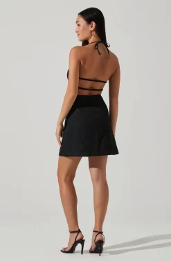 Laylin Halter Cutout Mini Dress -ASTR the Label Store ACDR101590S BLACK 5 scaled