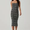 Catira Floral Knit Bodycon Midi Dress