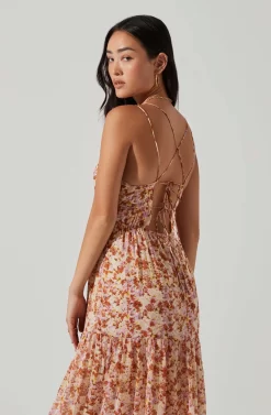 Ryliana Floral Tiered Maxi Dress -ASTR the Label Store ACDR101640 RUSTLILACFLORAL 3 scaled