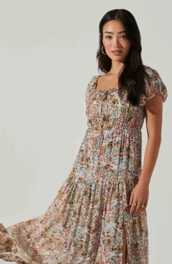 Roseline Off Shoulder Floral Maxi Dress -ASTR the Label Store ACDR101641 BLUEPINKMULTI 3 scaled