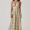 Giova Floral Halter Midi Dress