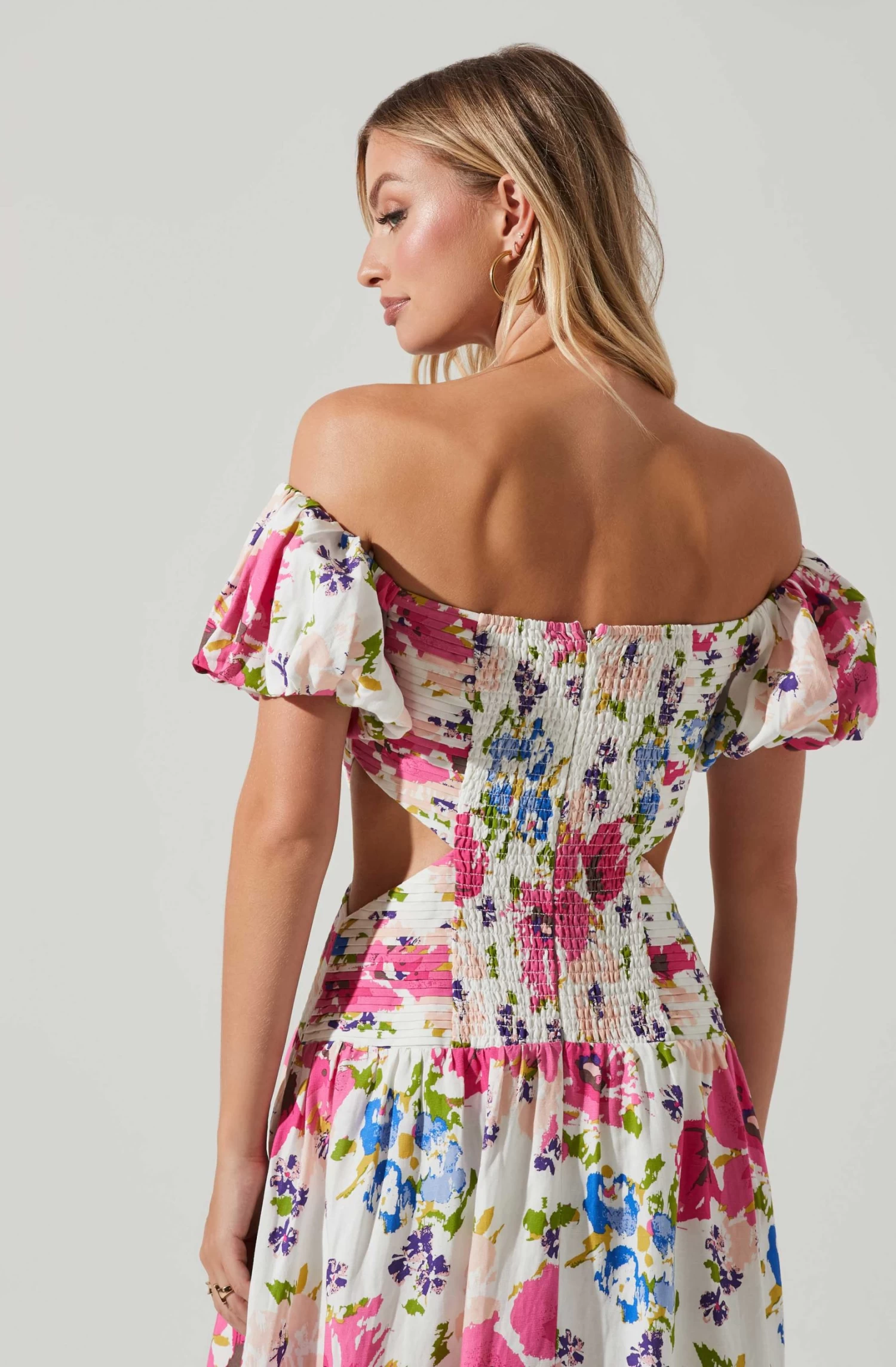 Liliosa Floral Off Shoulder Midi Dress 3 Liliosa Floral Off Shoulder Midi Dress - Image 3