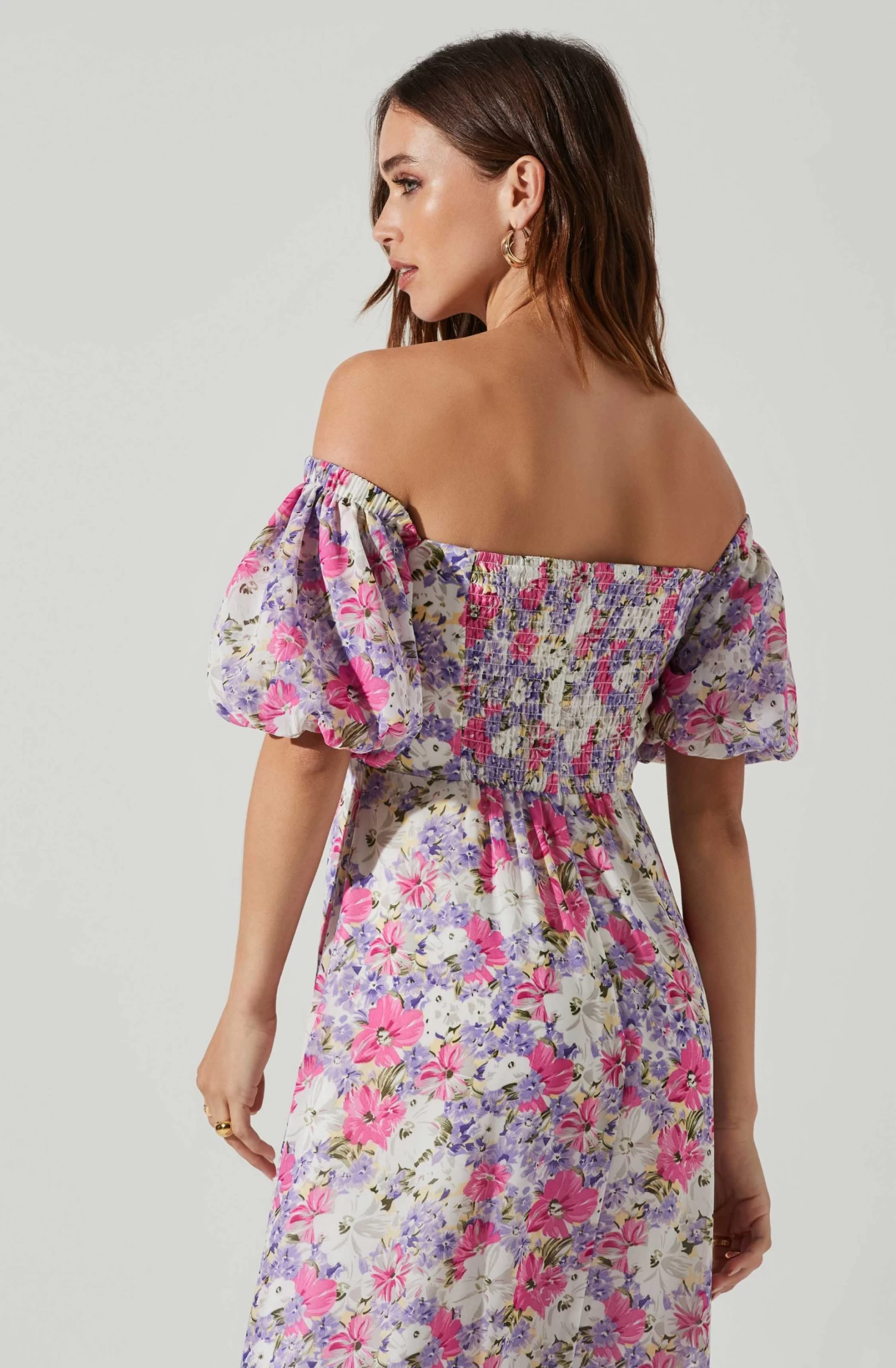 Valora Off Shoulder Floral Maxi Dress 3 Valora Off Shoulder Floral Maxi Dress - Image 3