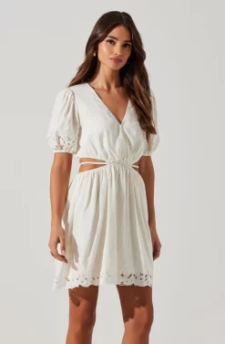 Haylen Cutout Mini Dress -ASTR the Label Store ACDR101761 WHITE 3 scaled