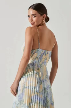 Loralee Pleated Floral Midi Dress -ASTR the Label Store ACDR101790B YELLOWMULTI 3 0851f65d 517c 4f0e b85c 19edc0286d7b scaled
