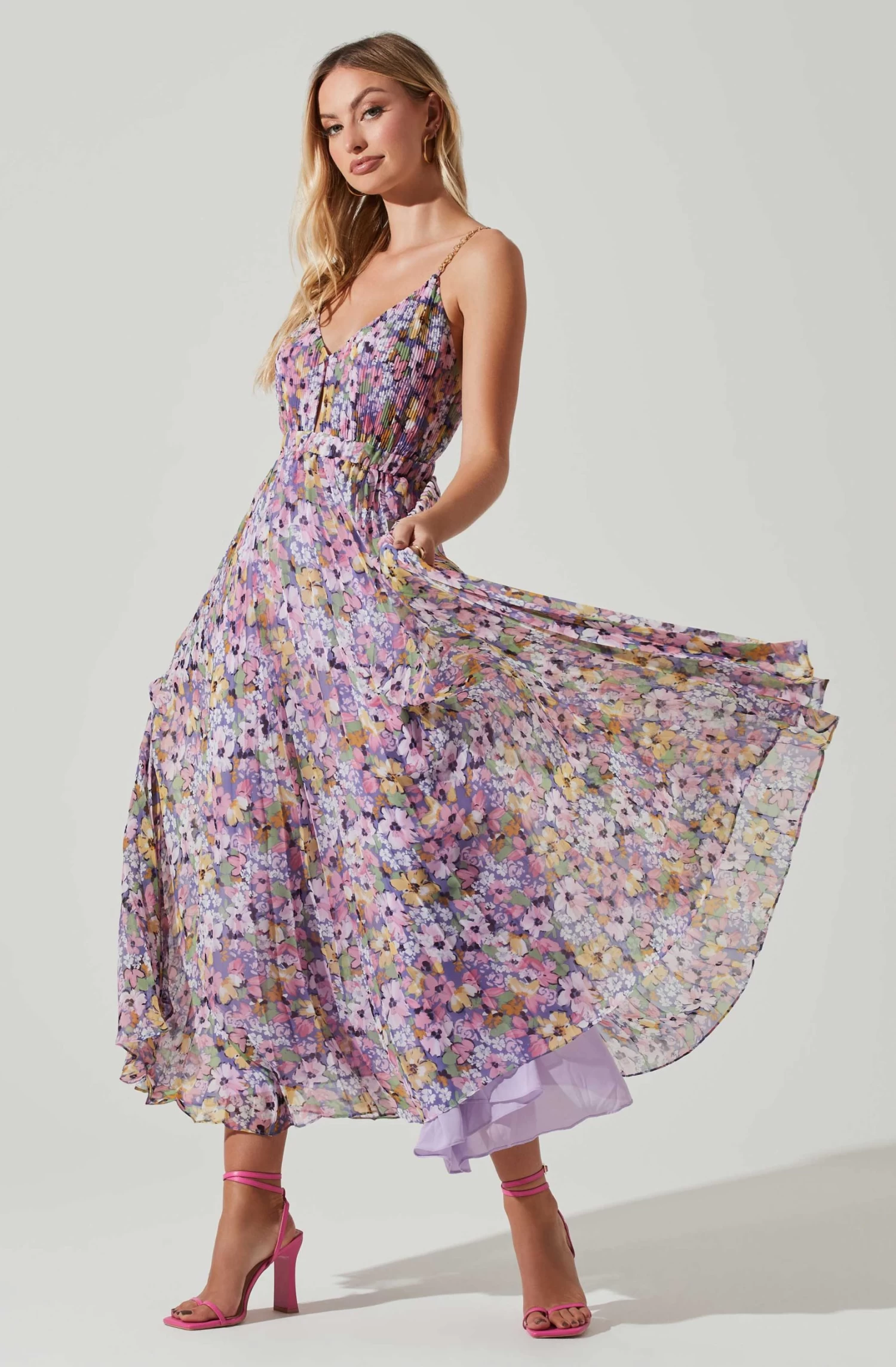 Loralee Pleated Floral Maxi Dress 7 Loralee Pleated Floral Maxi Dress - Image 7