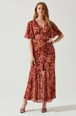 Kenzie Floral Maxi Dress -ASTR the Label Store ACDR101860DS RUSTFLORAL 2 scaled