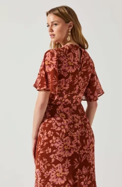 Kenzie Floral Maxi Dress -ASTR the Label Store ACDR101860DS RUSTFLORAL 5 scaled