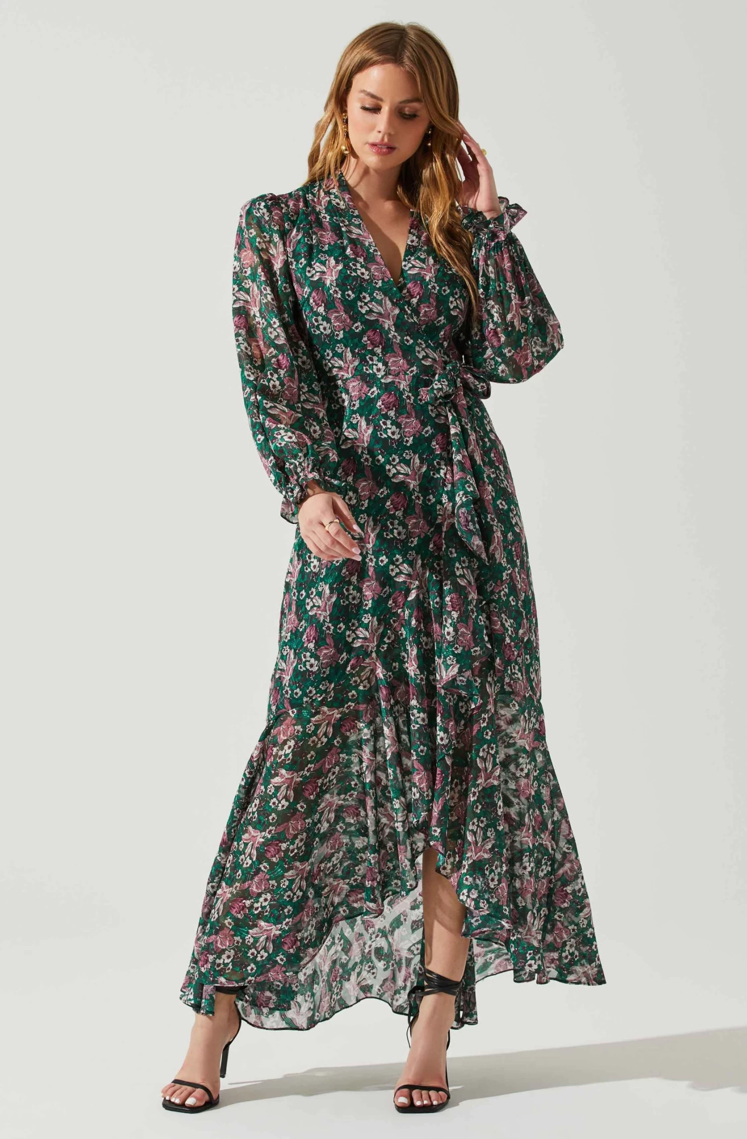 Kamila Long Sleeve Floral Wrap Maxi Dress 9 Kamila Long Sleeve Floral Wrap Maxi Dress - Image 9