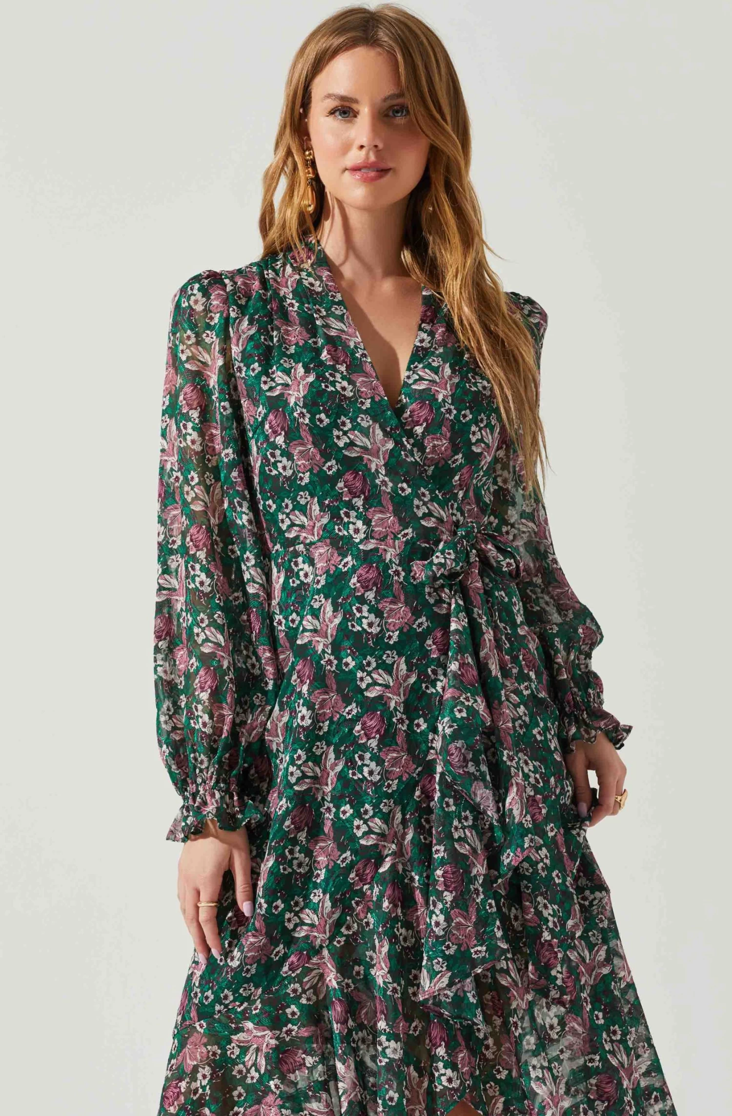 Kamila Long Sleeve Floral Wrap Maxi Dress 10 Kamila Long Sleeve Floral Wrap Maxi Dress - Image 10
