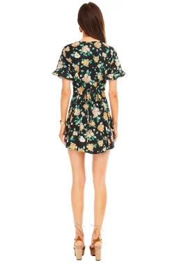 Morgan Dress -ASTR the Label Store ACDR95227 BLACK MARIGOLD FLORAL 03 scaled