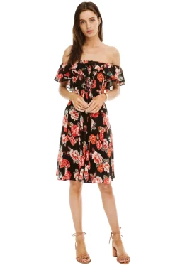 Cassidy Floral Dress -ASTR the Label Store ACDR95255 BLACK MULTI FLORAL 01 scaled