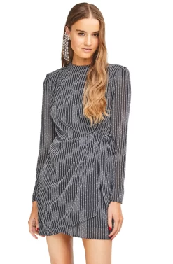 Jolene Striped Dress -ASTR the Label Store ACDR95354B BLACK WHITE STRIPE 00 scaled