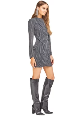 Jolene Striped Dress -ASTR the Label Store ACDR95354B BLACK WHITE STRIPE 02 scaled