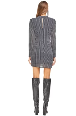 Jolene Striped Dress -ASTR the Label Store ACDR95354B BLACK WHITE STRIPE 03 scaled