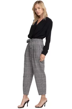 Tie Waist Trousers -ASTR the Label Store ACP6471 BLACK BROWN COMBO 02 scaled
