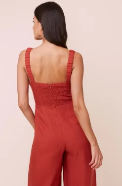 Versailles Sleeveless Jumpsuit -ASTR the Label Store ACP7118 BURNTRED 6 scaled