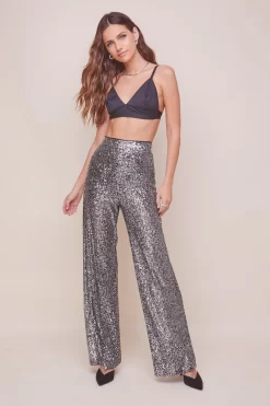 Selma Metallic Wide Leg Pant