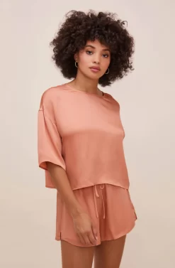 Rosabel Satin Tie Front Shorts