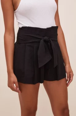Marika Tie Waist Shorts 32 Marika Tie Waist Shorts -ASTR the Label Store ACP7211 BLACK 6 scaled