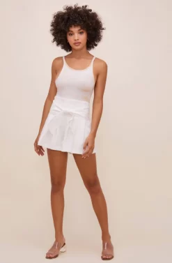 Marika Tie Waist Shorts 22 Marika Tie Waist Shorts -ASTR the Label Store ACP7211 OFFWHITE 1 scaled