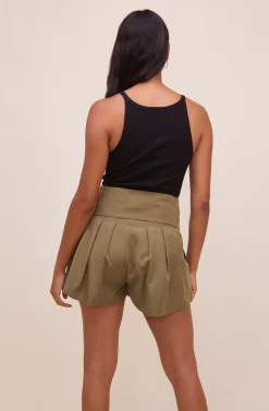 Marika Tie Waist Shorts 38 Marika Tie Waist Shorts -ASTR the Label Store ACP7211 OLIVE 6 scaled