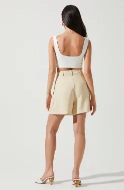 Melrose Pleated Shorts 9 Melrose Pleated Shorts -ASTR the Label Store ACP7219 NATURAL 3 scaled