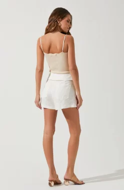Kenia Tie Waist Shorts 17 Kenia Tie Waist Shorts -ASTR the Label Store ACP7220 WHITE 3 scaled