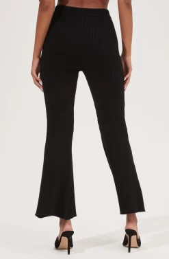Maida Ribbed Knit Flare Pants -ASTR the Label Store ACP7223 BLACK 5 scaled