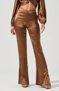 Veira Satin Tie Waist Pants -ASTR the Label Store ACP7244 MOSS 1858 scaled