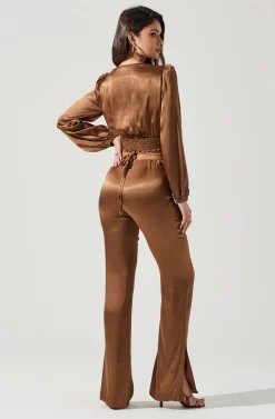 Veira Satin Tie Waist Pants -ASTR the Label Store ACP7244 MOSS 1862 scaled