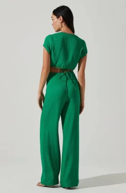 Sayla Wide Leg Pants -ASTR the Label Store ACP7246TX GREEN 4 scaled