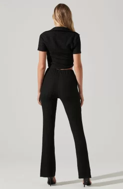 Zoey Seamed Split Hem Pants -ASTR the Label Store ACP7253 BLACK 5 scaled